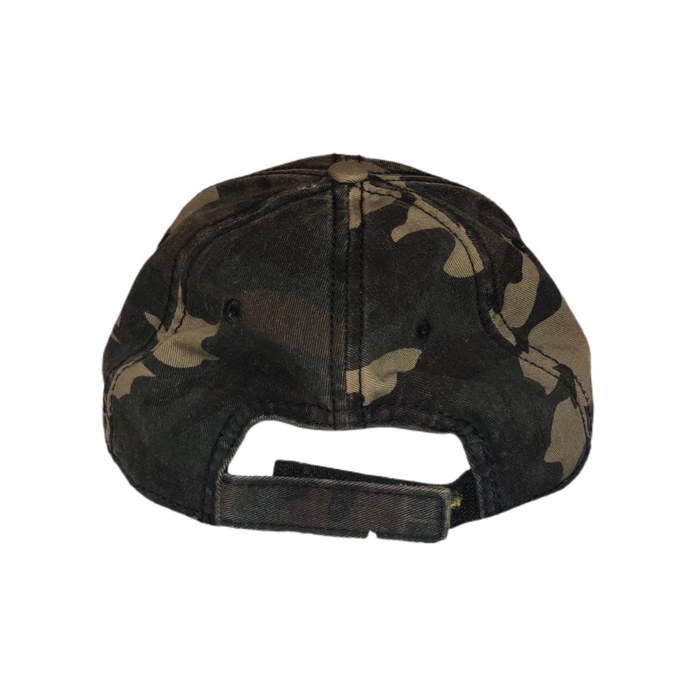 Washed Camo Baseball Hat With Hamsa Patch - Picture 2 of 3